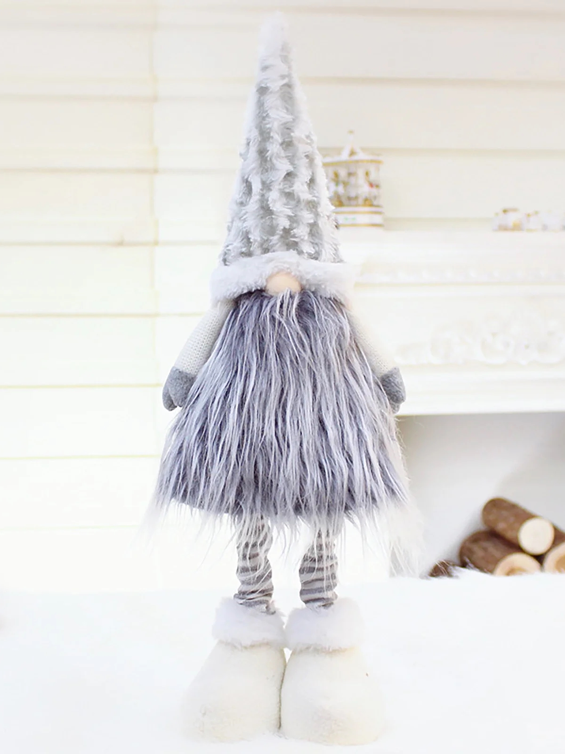 Gnomo GRIS de tela piernas extensibles 55cm 1