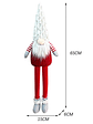 Gnomo Santa claus de tela piernas largas 65cm - Miniatura 2