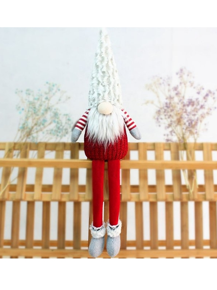 Gnomo Santa claus de tela piernas largas 65cm 3