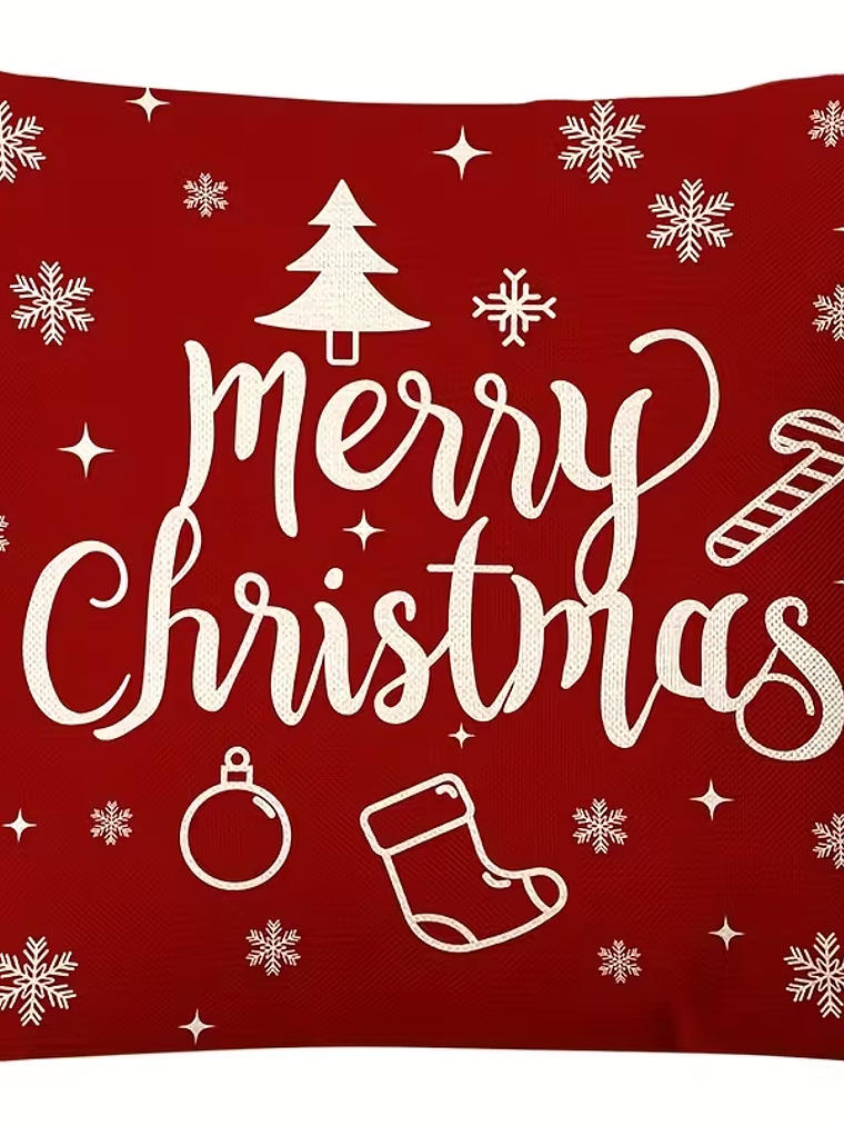 4 Fundas Cojines fibra natural Decoracion Navidad 45x45 SIN COJIN 3