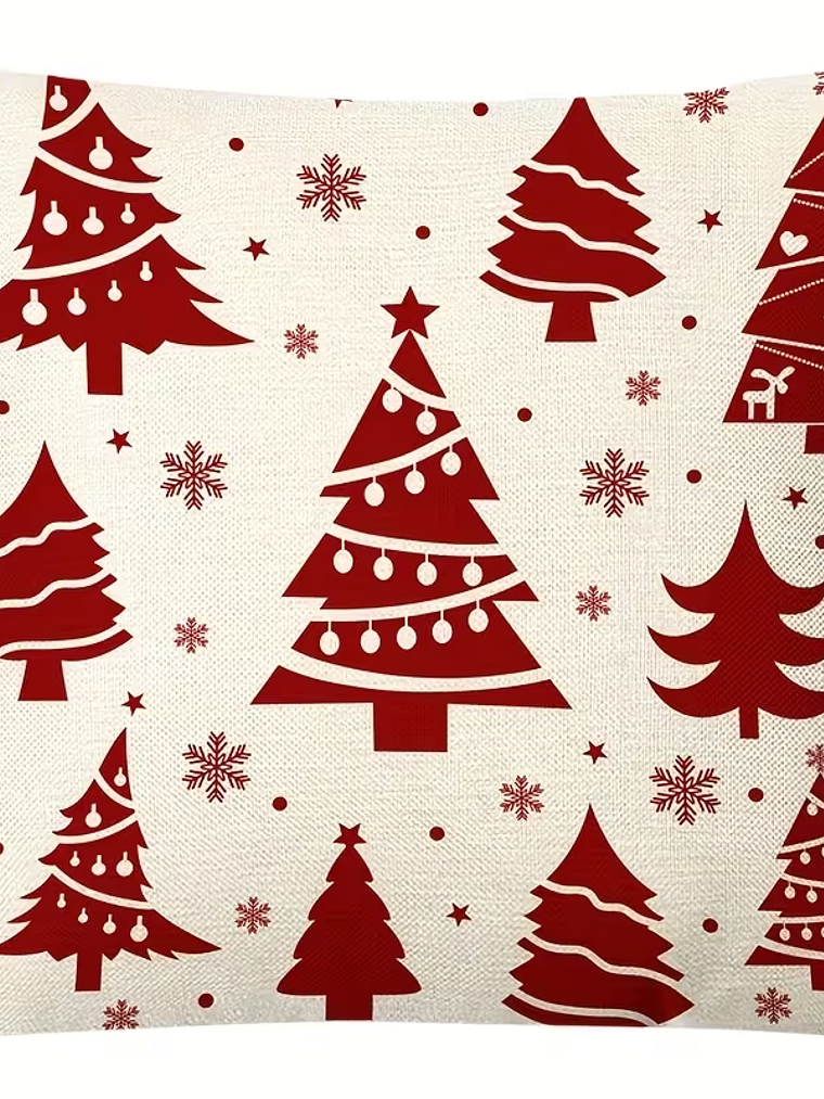 4 Fundas Cojines fibra natural Decoracion Navidad 45x45 SIN COJIN 5