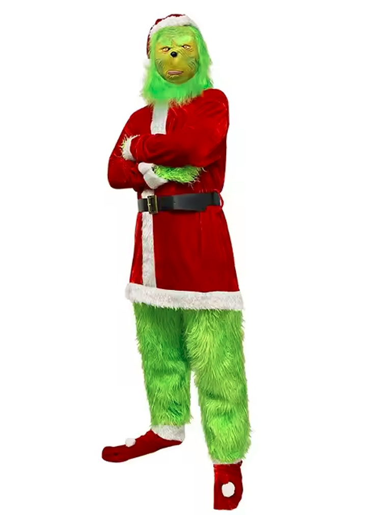 DISFRAZ de El Grinch adulto PLUSH 8 piezas 1