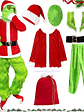 DISFRAZ de El Grinch adulto PLUSH 8 piezas - Miniatura 2