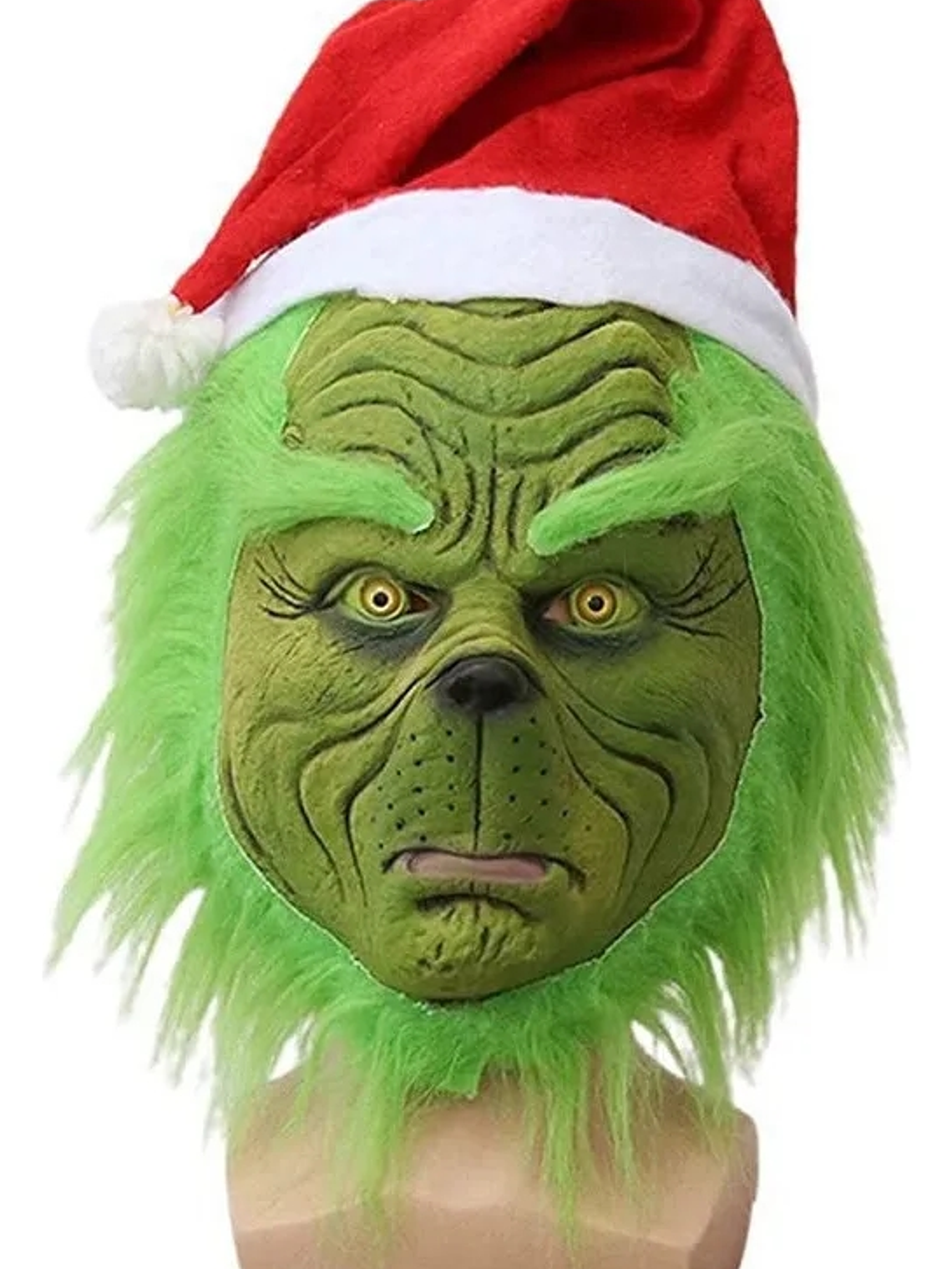 DISFRAZ de El Grinch adulto FELPA 5 piezas 3