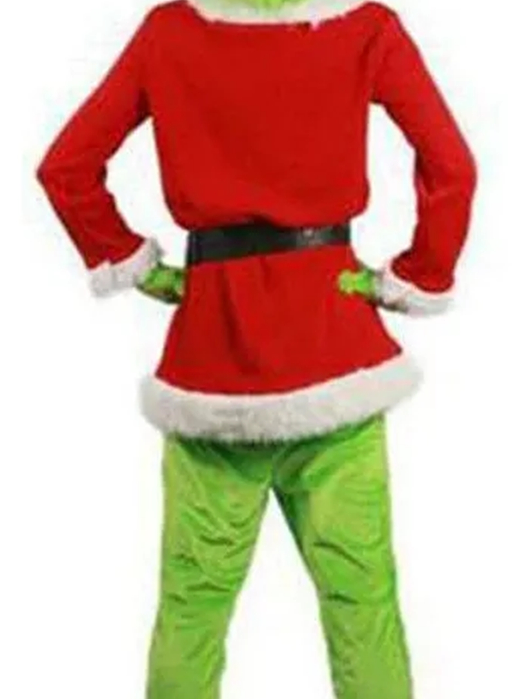DISFRAZ de El Grinch adulto FELPA 5 piezas 4