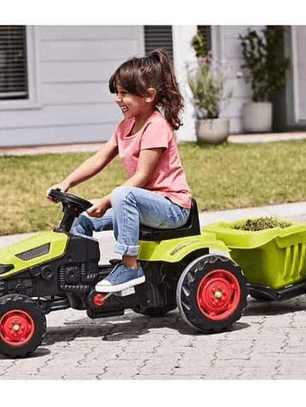 Tractor con tolva a pedales para niños máximo 30 kilos (producto con detalle)