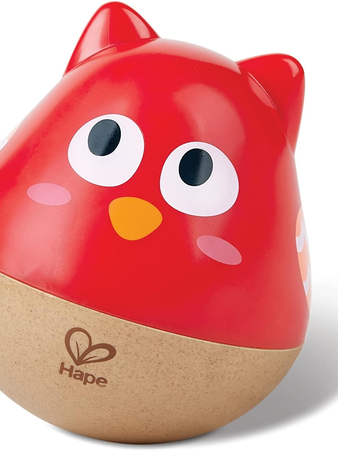 Búho de madera y plástico musical con tintineo para niño pequeño 2