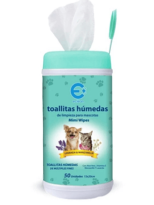 SET 4 dispensadores de toallitas húmedas para limpieza de mascotas