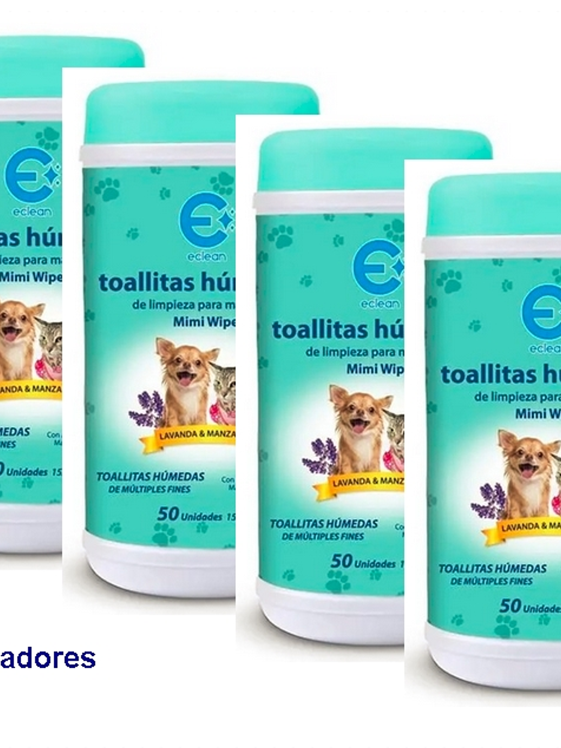 SET 4 dispensadores de toallitas húmedas para limpieza de mascotas 1