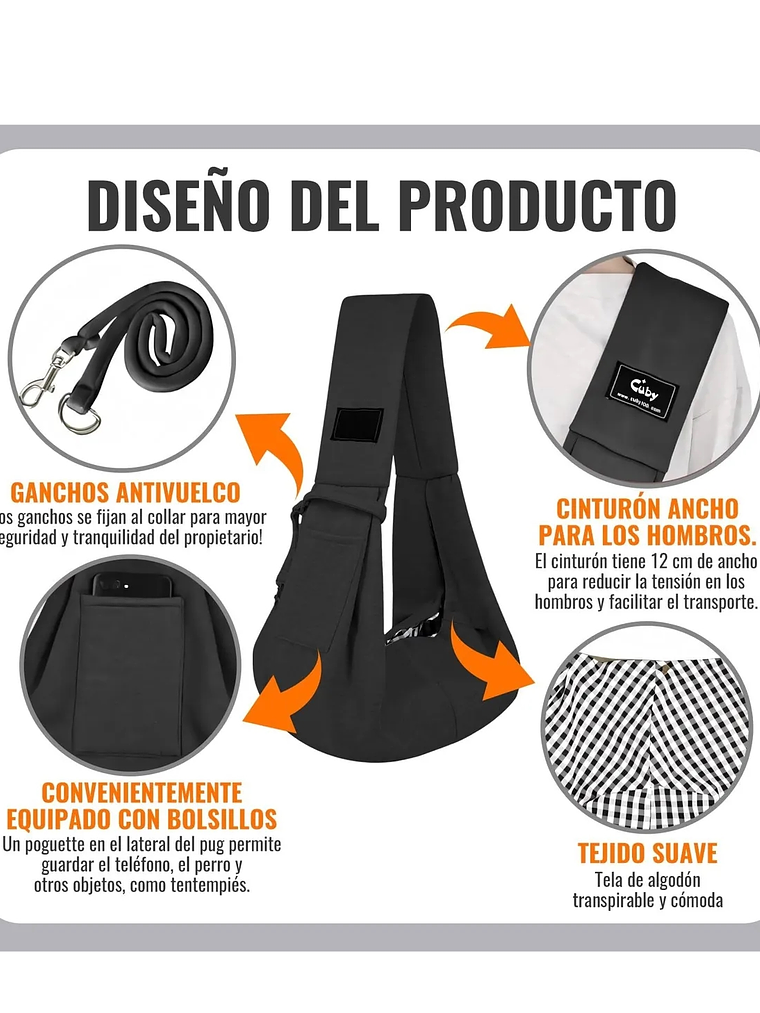 Bolso tipo morral para llevar mascota reversible- 2 Alternativas 6