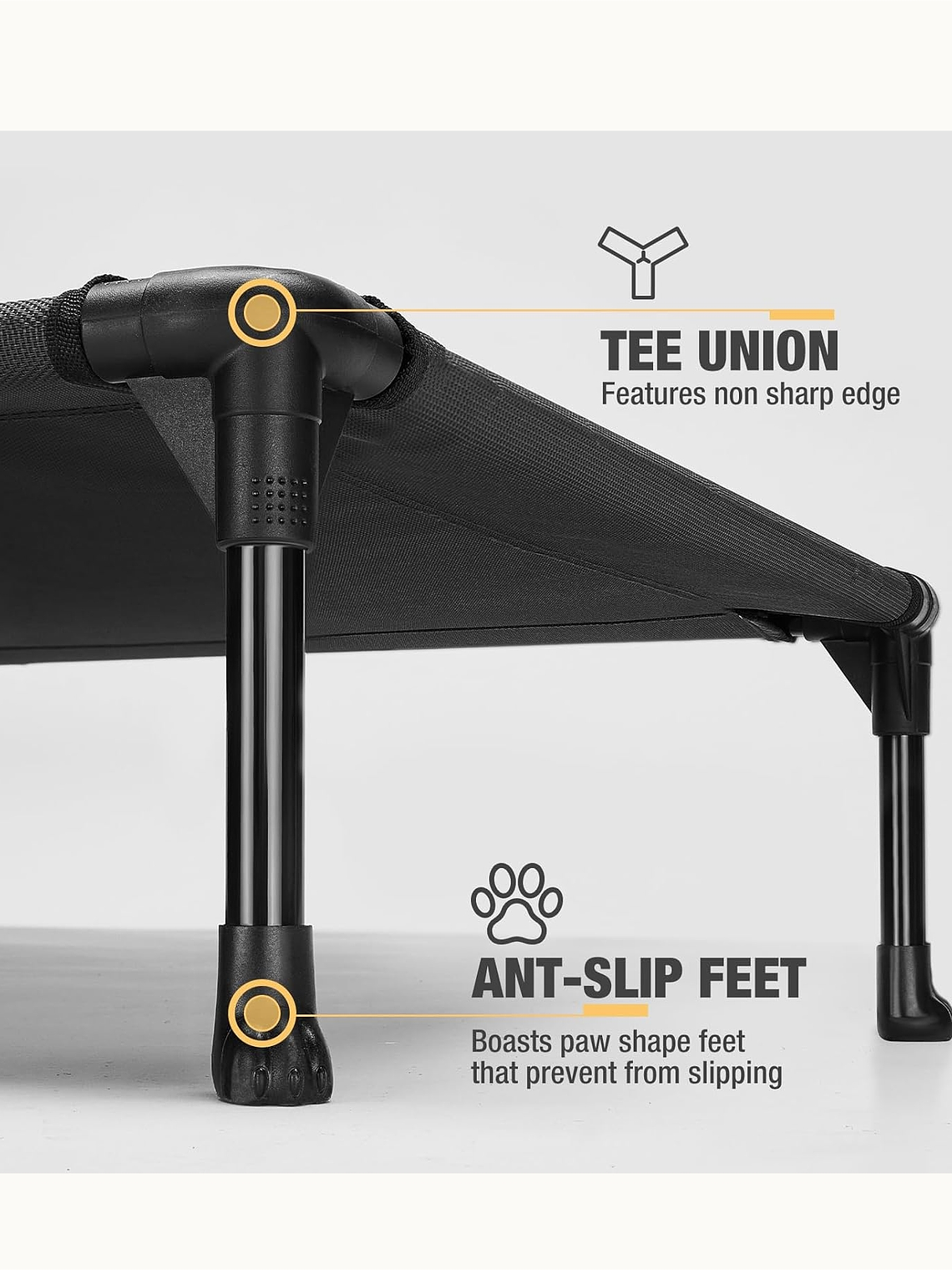 Cama elevada para mascota con respaldo acolchado TALLA XL 6