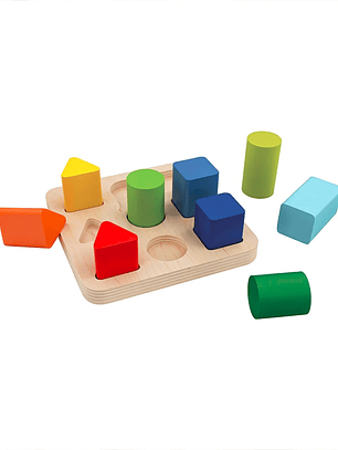 JUEGO DIDÁCTICO Formas geométricas de madera