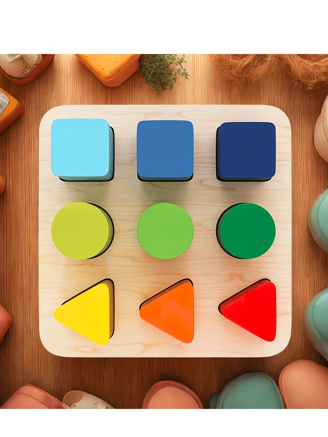 JUEGO DIDÁCTICO Formas geométricas de madera 3