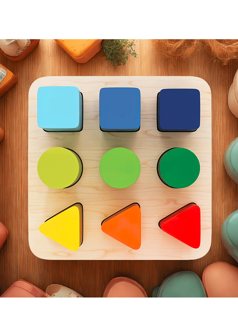 JUEGO DIDÁCTICO Formas geométricas de madera 3