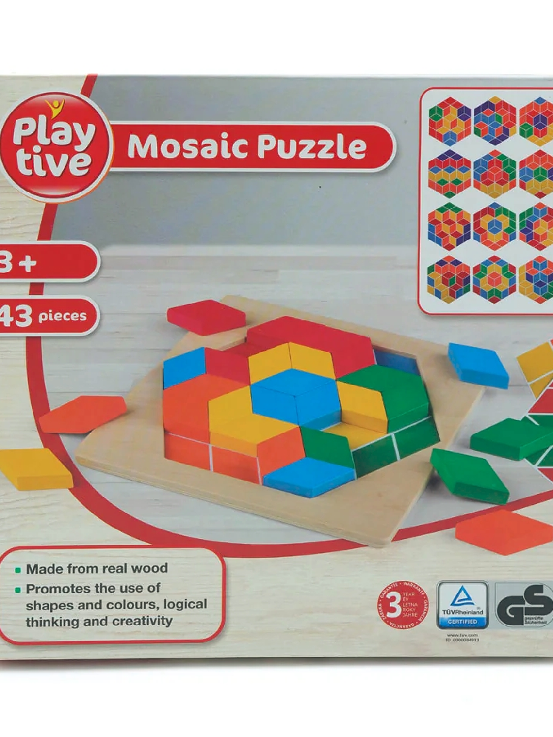 JUEGO DIDÁCTICO Formas geométricas de madera-ROMBOS 3