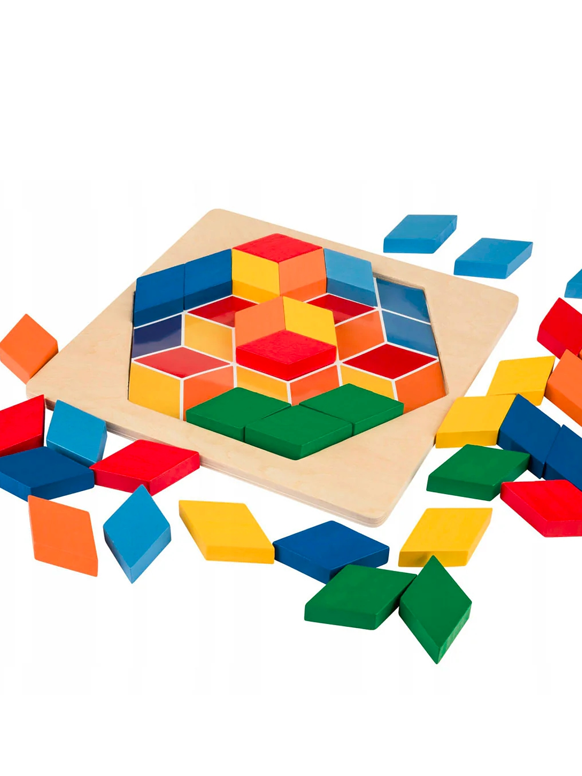 JUEGO DIDÁCTICO Formas geométricas de madera-ROMBOS 2