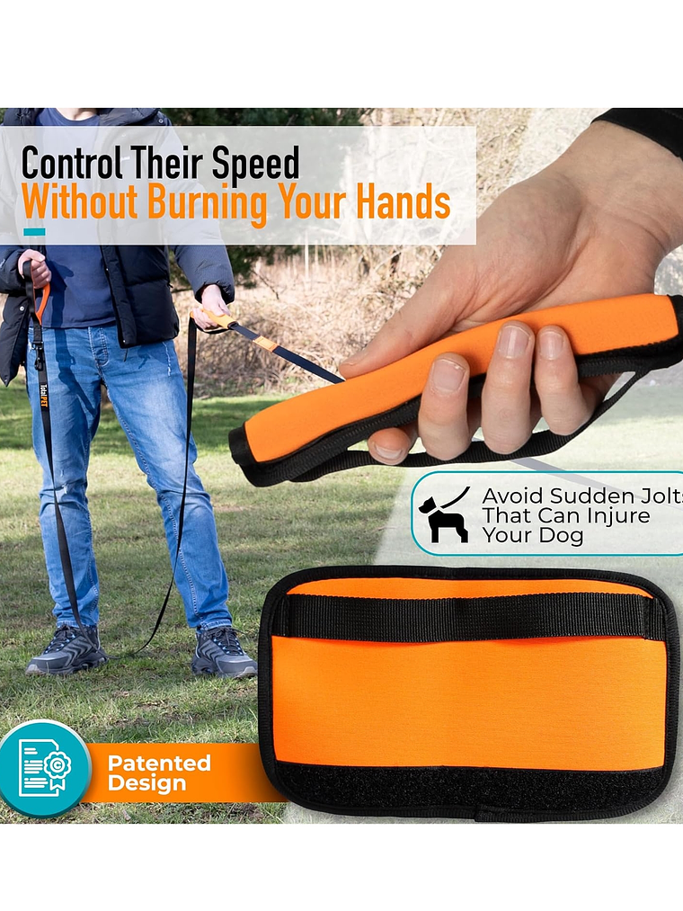 Correa de entrenamiento 15mt para perro con asa y bolso de transporte 5