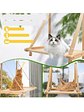 Hamaca de madera y tela para ventana para gato - Miniatura 5