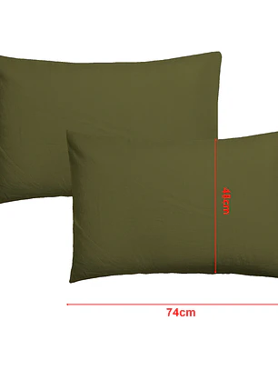 SET  de 2 fundas de almohada 48x74cm-COLORES