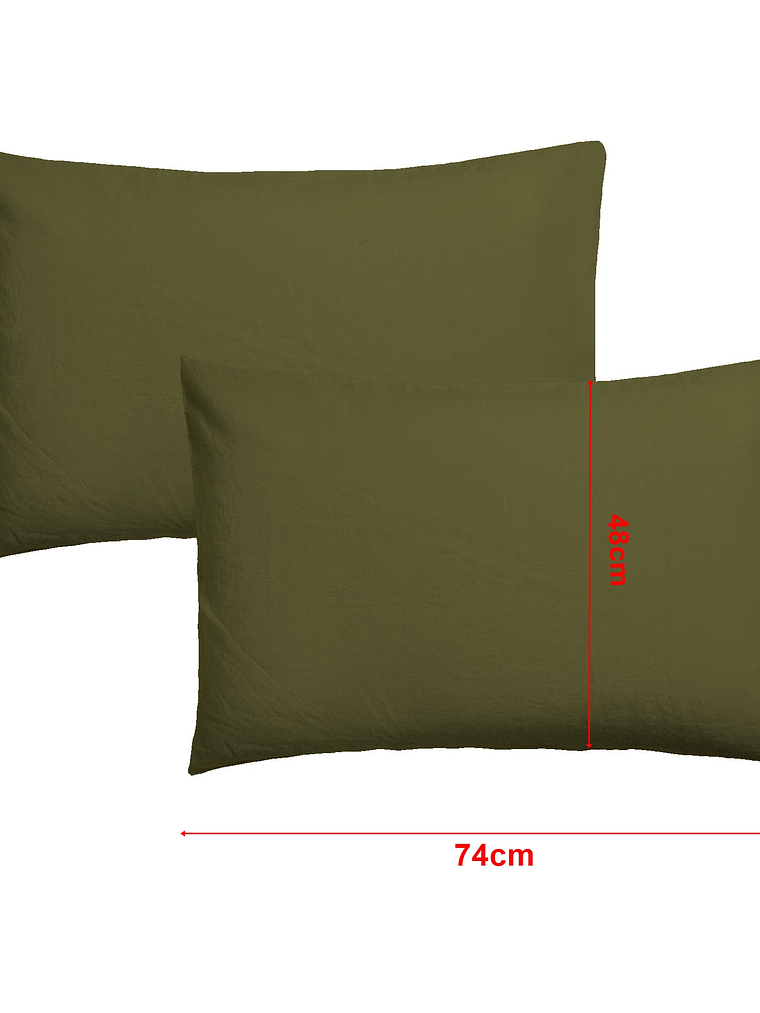 SET  de 2 fundas de almohada 48x74cm-COLORES 6