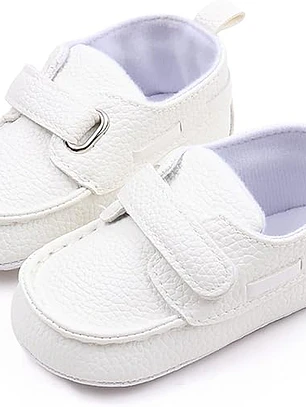 Mocasines para bebé con cierre velcro 0-6 meses 11 cm blanco