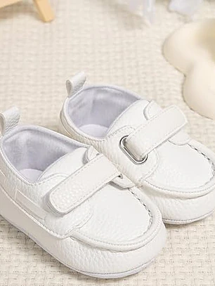 Mocasines para bebé con cierre velcro 0-6 meses 11 cm blanco