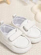 Mocasines para bebé con cierre velcro 0-6 meses 11 cm blanco - Miniatura 2