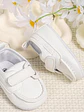 Mocasines para bebé con cierre velcro 0-6 meses 11 cm blanco - Miniatura 5