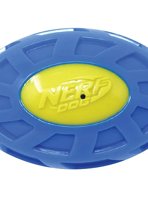 Juguete NERF con silbato interior para perro pequeño o mediano con forma de pelota ovalada