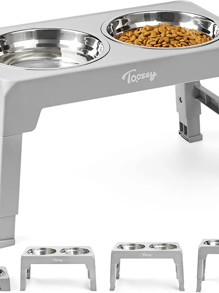 Comedero mascota elevado  4 alturas 1.2lts  6