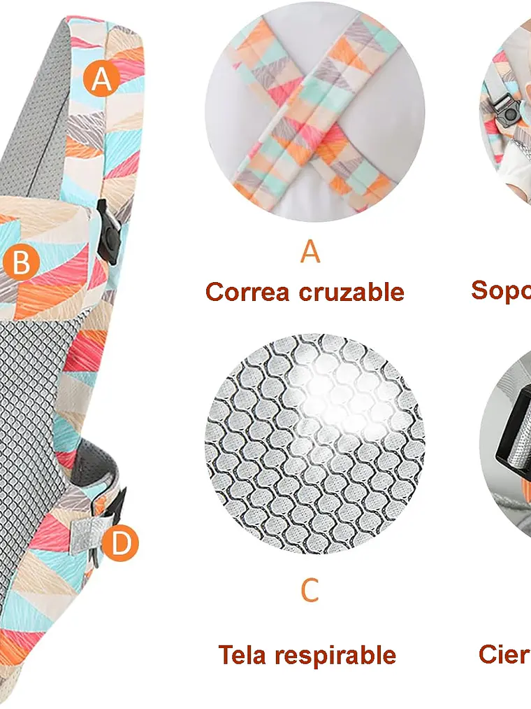 Porta Bebé transpirable 4 posiciones hasta 36 meses 25 kg 4
