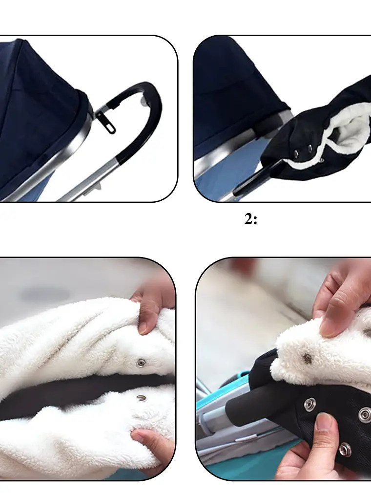 Guantes protectores para el frío en coche de bebé 4