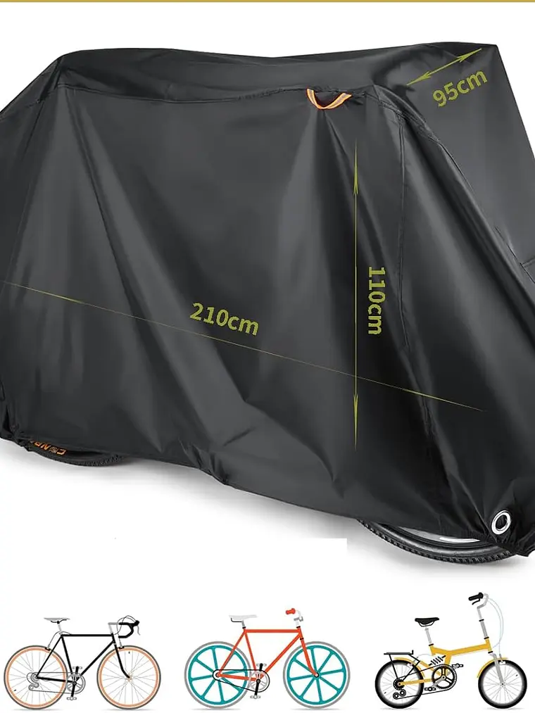 Funda para bicicleta de nylon impermeable con filtro UV y bolso 3