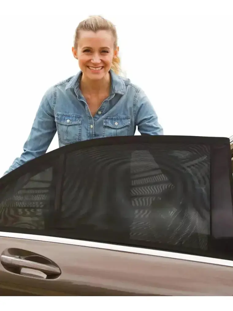 Parasol para 2 ventanas de auto SUV con filtro UV 1