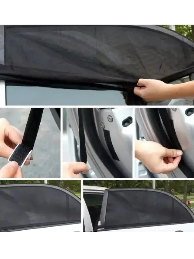 Parasol para 2 ventanas de auto SUV con filtro UV 3