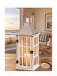 Farol de Adorno de estilo rústico en madera, latón y  vidrio 39cm altura - Miniatura 4