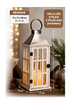 Farol de Adorno de estilo rústico en madera, latón y  vidrio 39cm altura - Miniatura 5