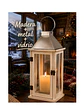 Farol de Adorno de estilo rústico en madera, latón y  vidrio 39cm altura - Miniatura 6
