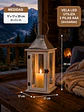 Farol de Adorno de estilo rústico en madera, latón y  vidrio 39cm altura - Miniatura 7