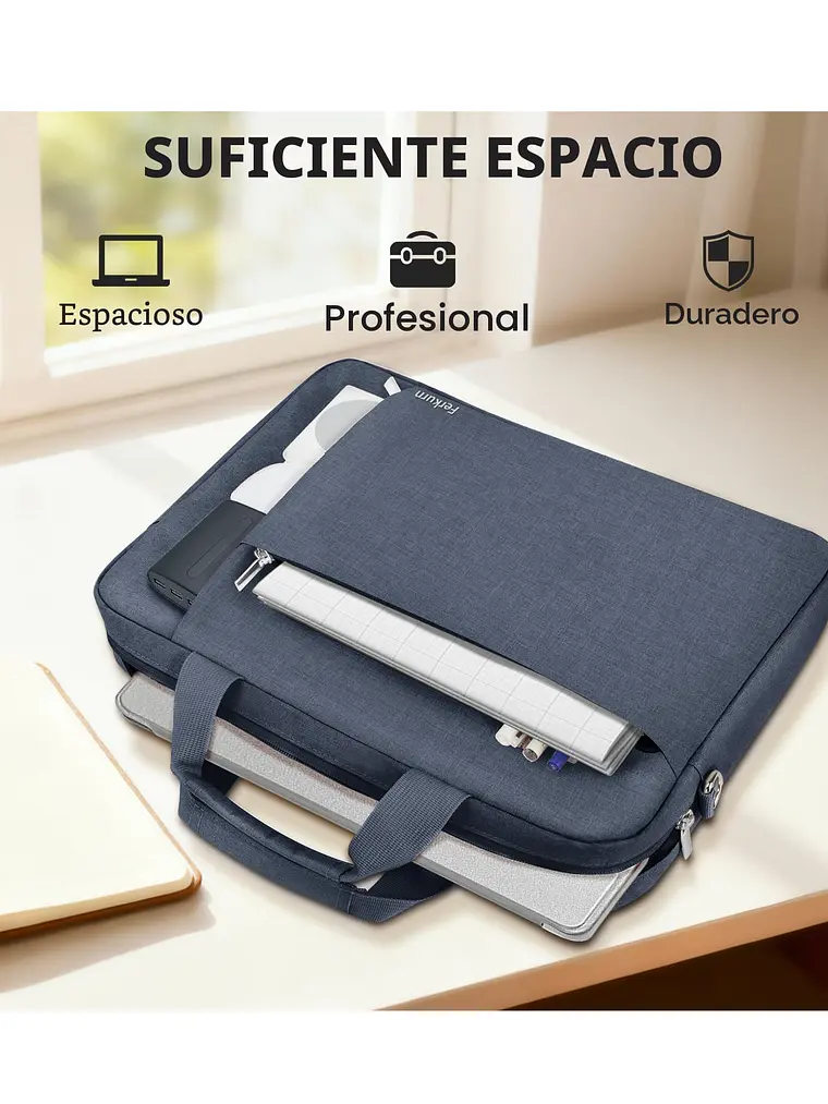 Bolso para laptop de14 pulgadas color GRIS OSCURO 5