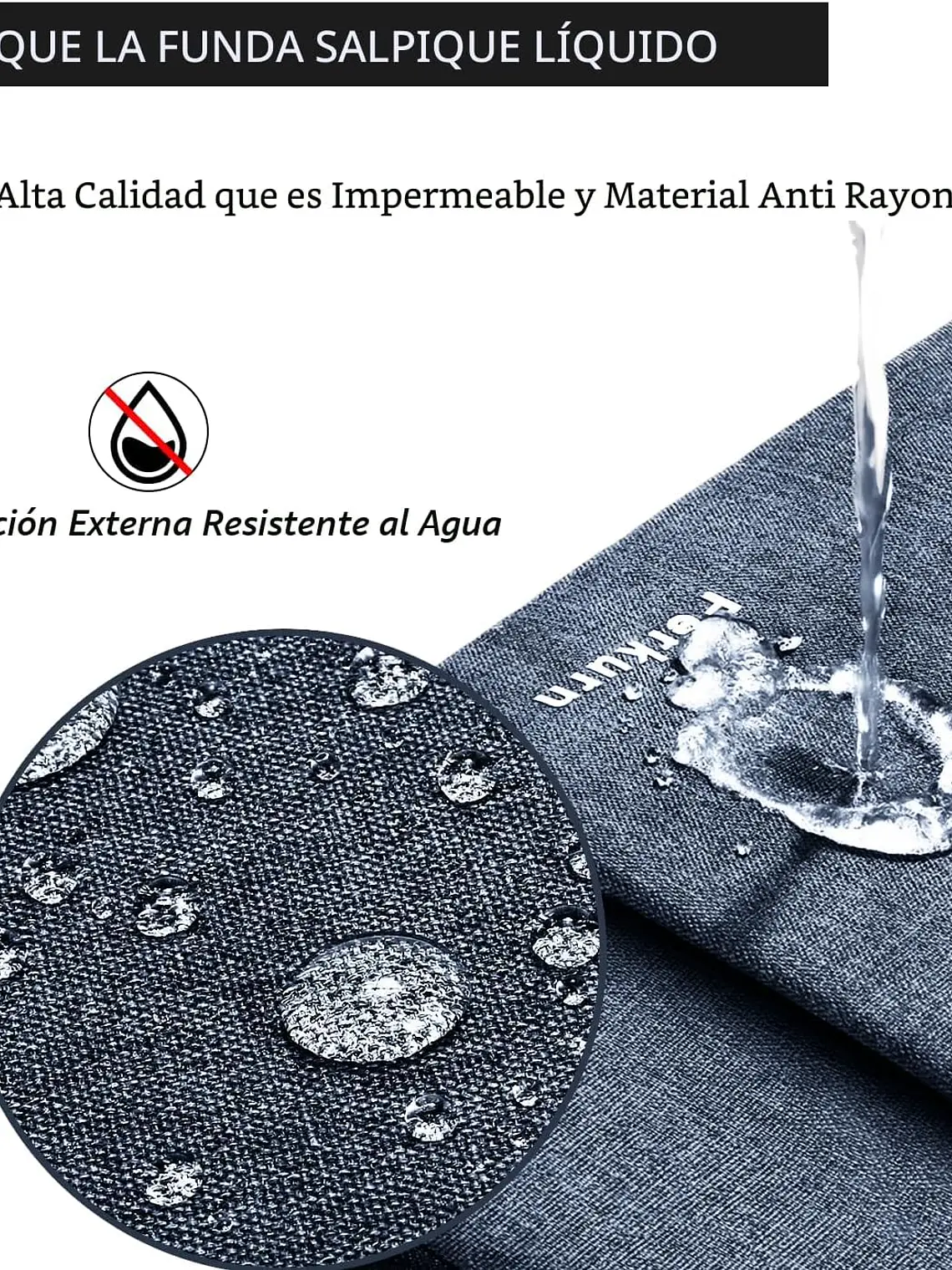 Bolso para laptop de14 pulgadas color GRIS OSCURO 6