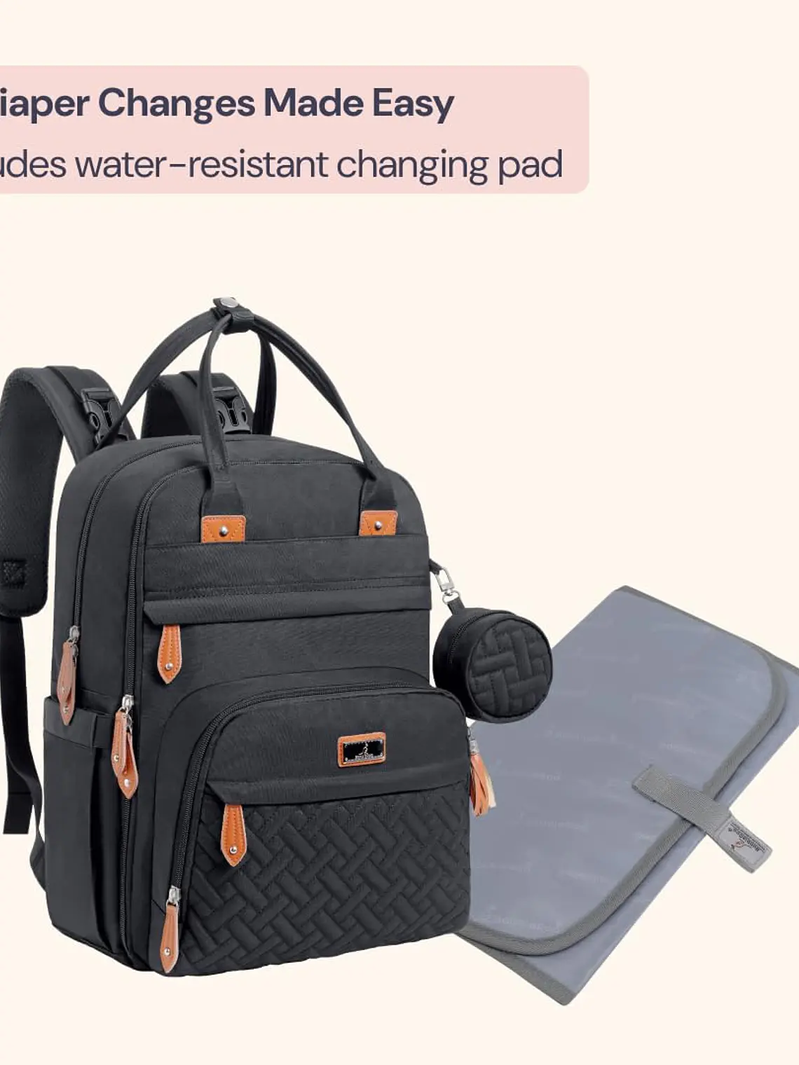 Bolso mochila pañalera - COLORES 1