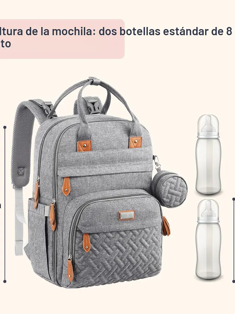 Bolso mochila pañalera - COLORES 3
