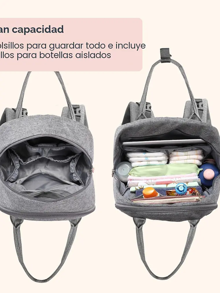 Bolso mochila pañalera - COLORES 5