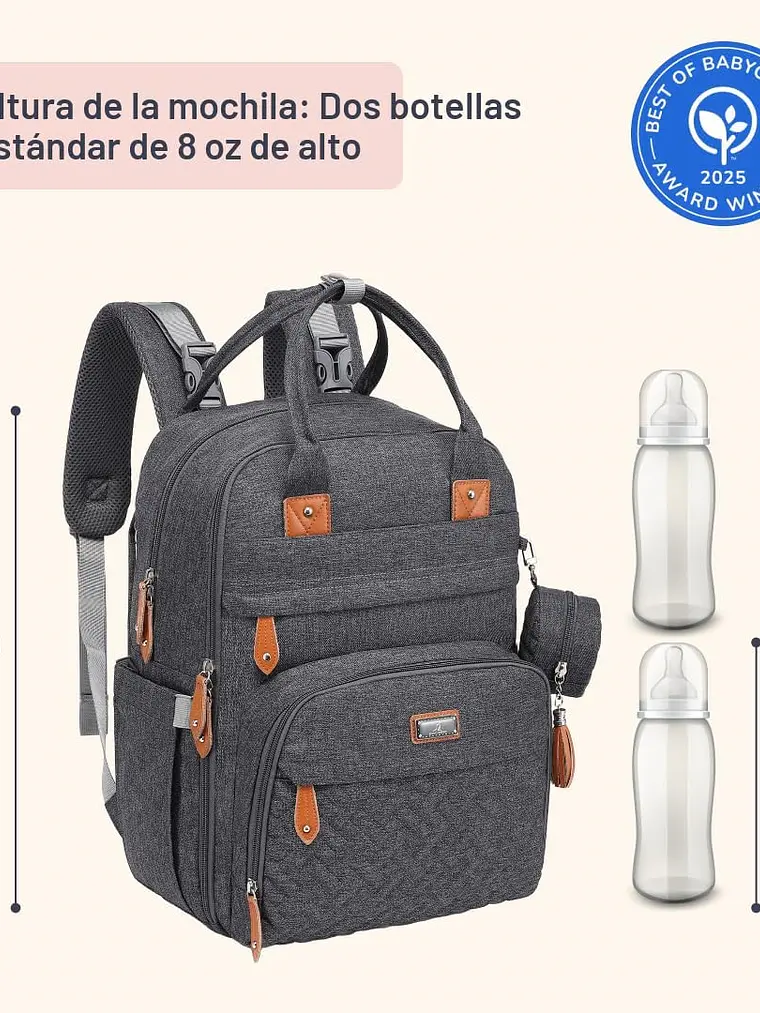 Bolso mochila pañalera - COLORES 12