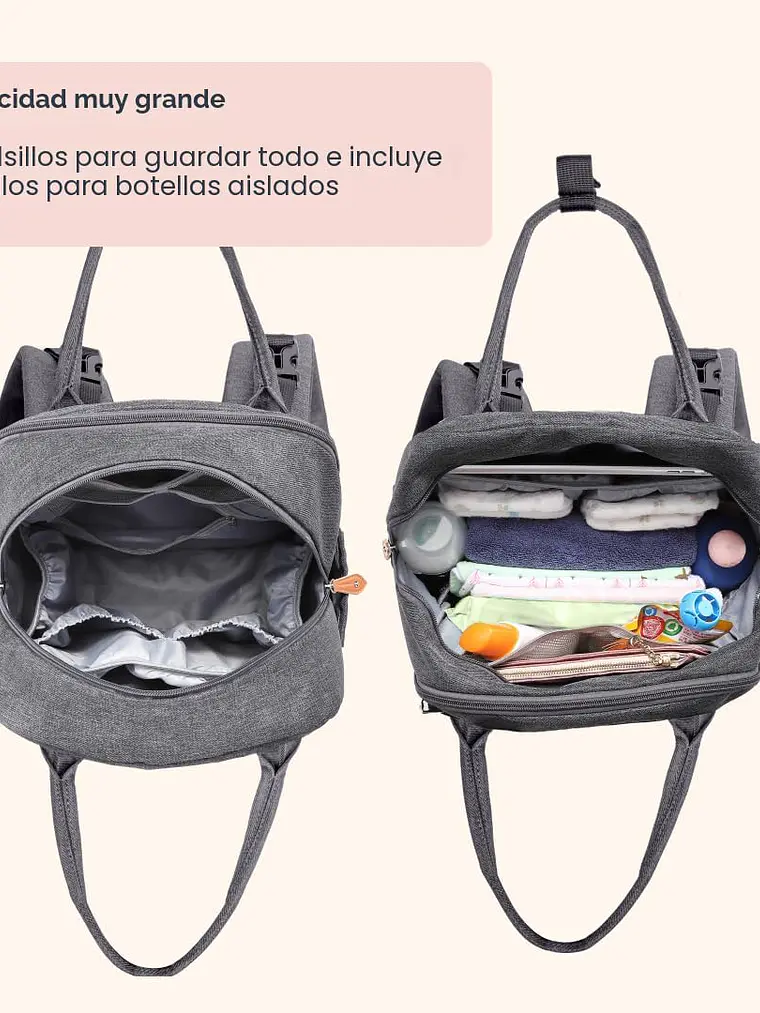 Bolso mochila pañalera - COLORES 13