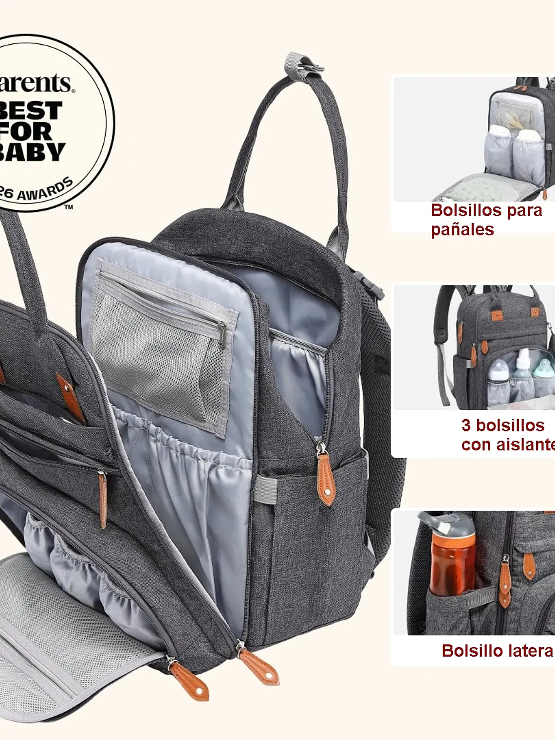 Bolso mochila pañalera - COLORES 14