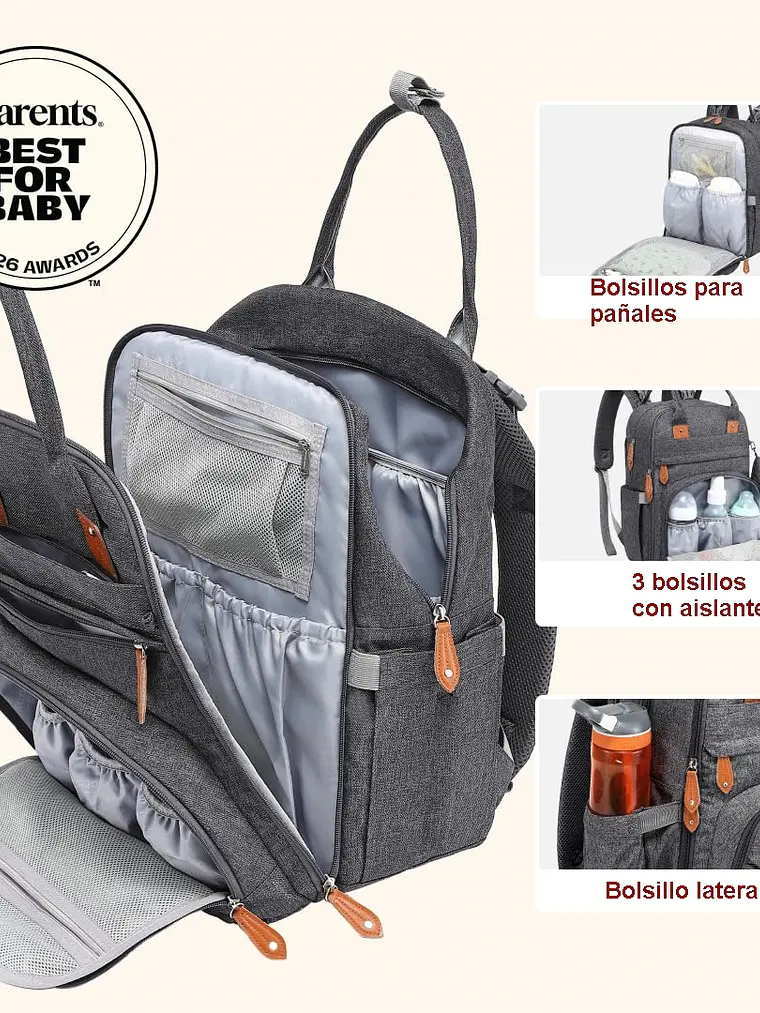 Bolso mochila pañalera - COLORES 14