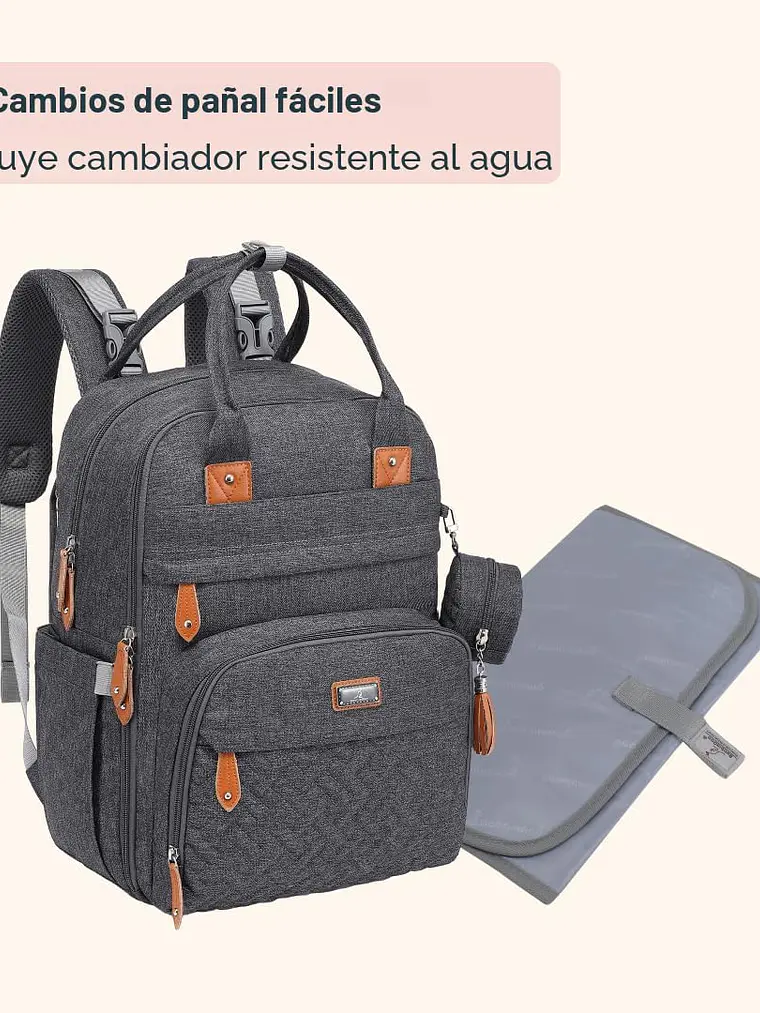 Bolso mochila pañalera - COLORES 17