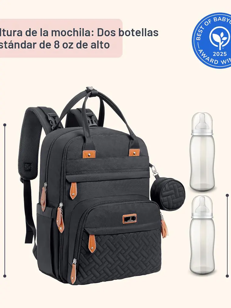 Bolso mochila pañalera - COLORES 20